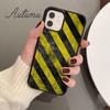 Funny Caution Tape Danger Phone Case for iPhone 11 12 13 14 Pro Max Mini XR XS SE 2020 6S 7 8 Plus Samsung Galaxy S21 S22 Cover