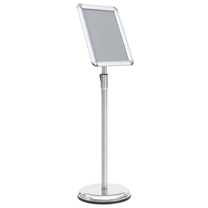 VidaXL Support d'affiche A4 sur pied Argenté Alliage d'aluminium