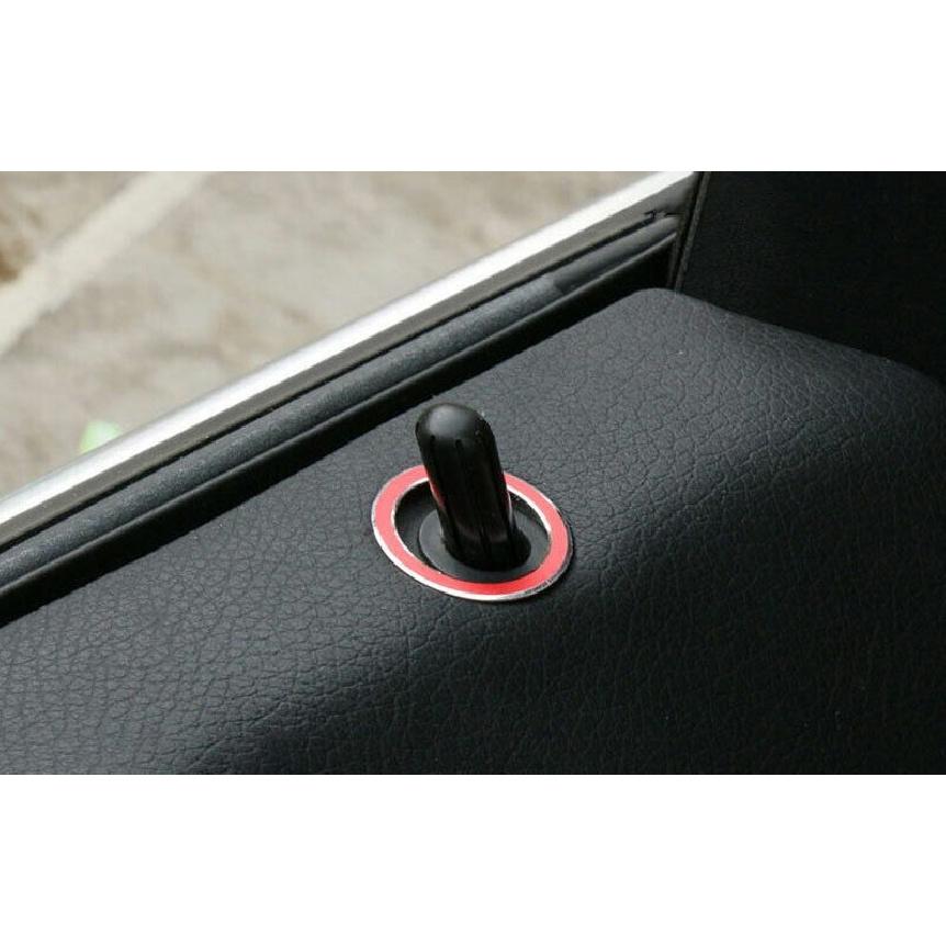 Fit For Benz GLE GLS Red Aluminum Inner Door Lock Down Bolt Ring Trim 2016-2019