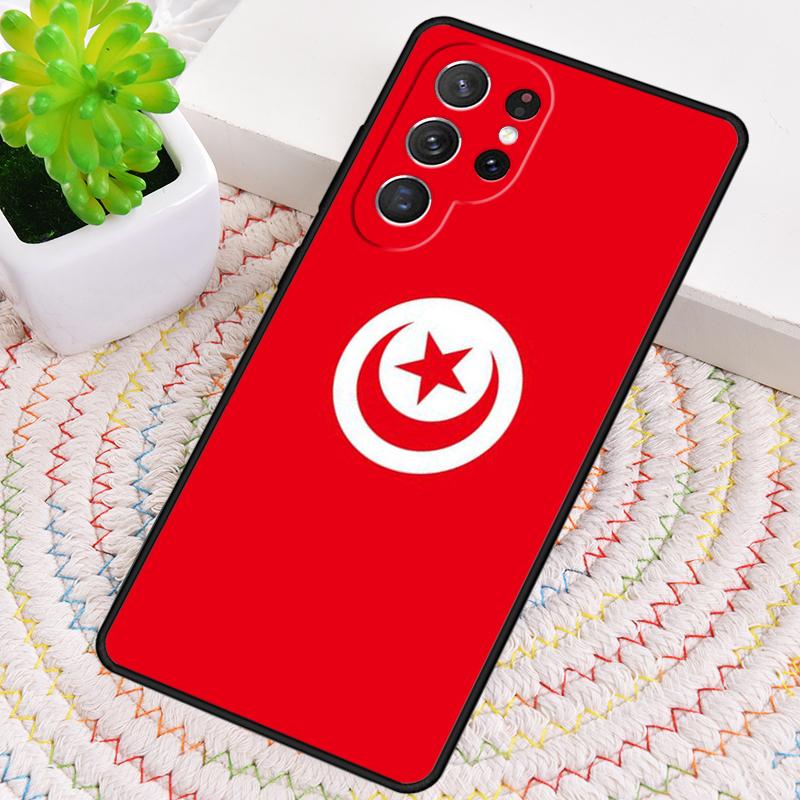 Tunisia Flag Map TPU Phone Case For Samsung Galaxy note 10 pro S26 S25 S24 S23 S22 Ultra Plus S21 FE S20 Shockproof Cover