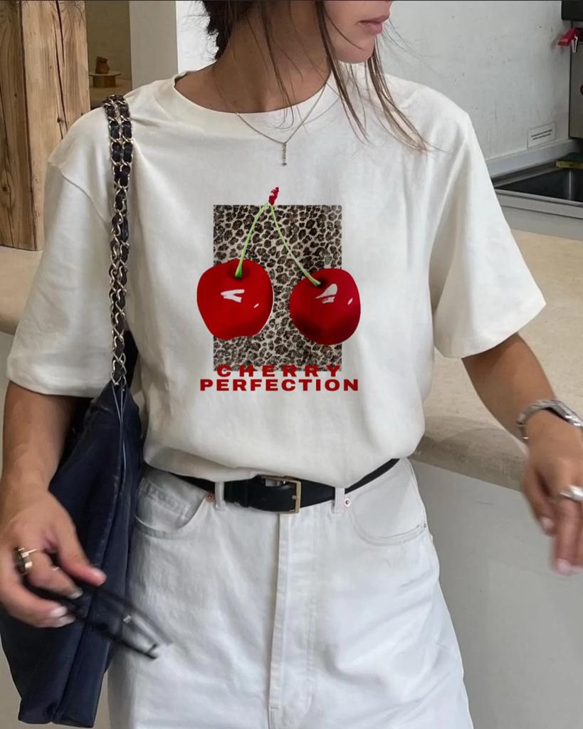 Y2k Harajuku Gothic Breakfast Graphic T Shirts Oversized Tops Couples Streetwear Clothes Goth Summer Casual Women Clothing