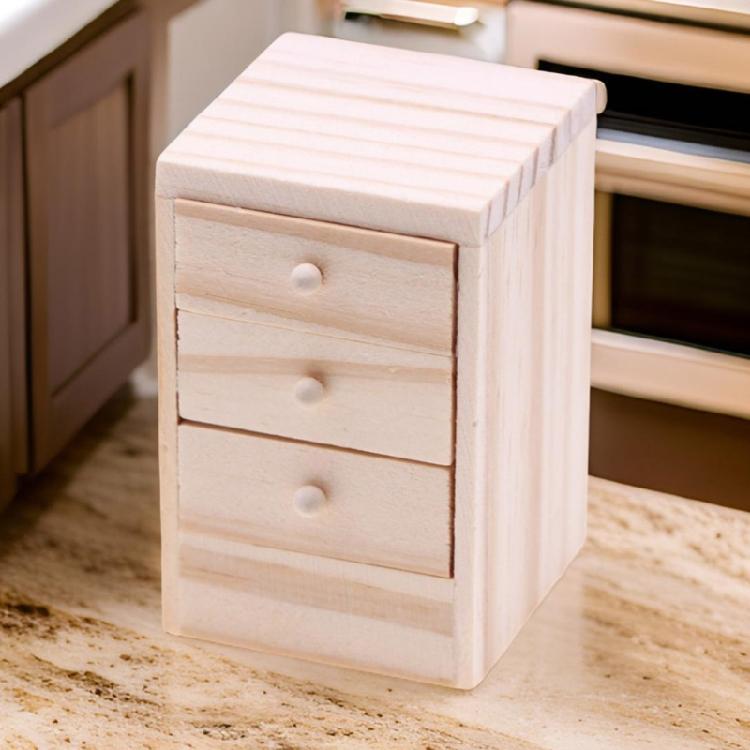 Fashionable Dollhouses Miniature Bedside Cabinet 1 12 Scale Furniture and Portable Accessory for Hobbyists Daily Use