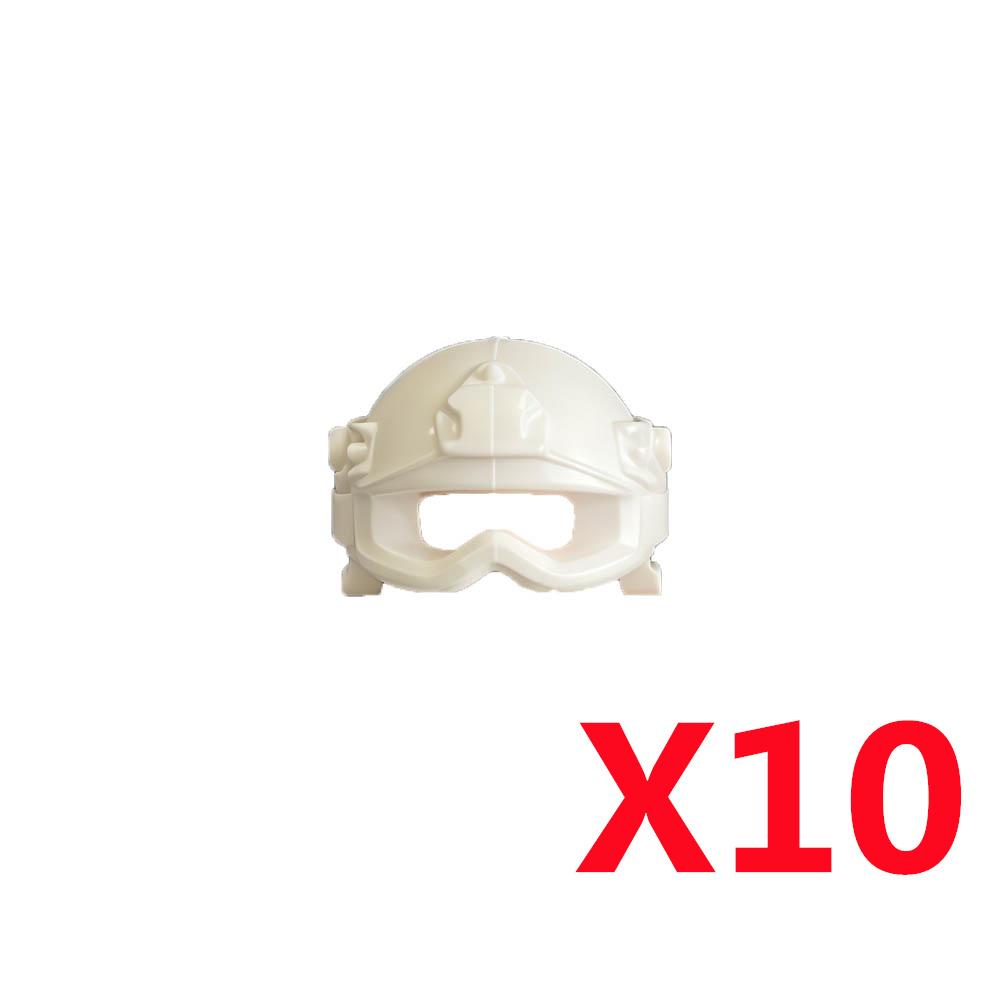 Military Building Block Figure Cap Tactical Helmet Alpha Motorcycle Lenses Gas Masks Flame Emitter Night Vision Device Gift Toys