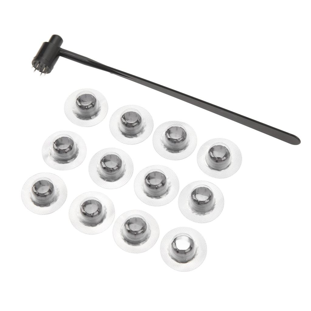 Seven Star Needle Hammer Stainless Steel Plum Blossom Dermal Hammer with 12 Replace Heads