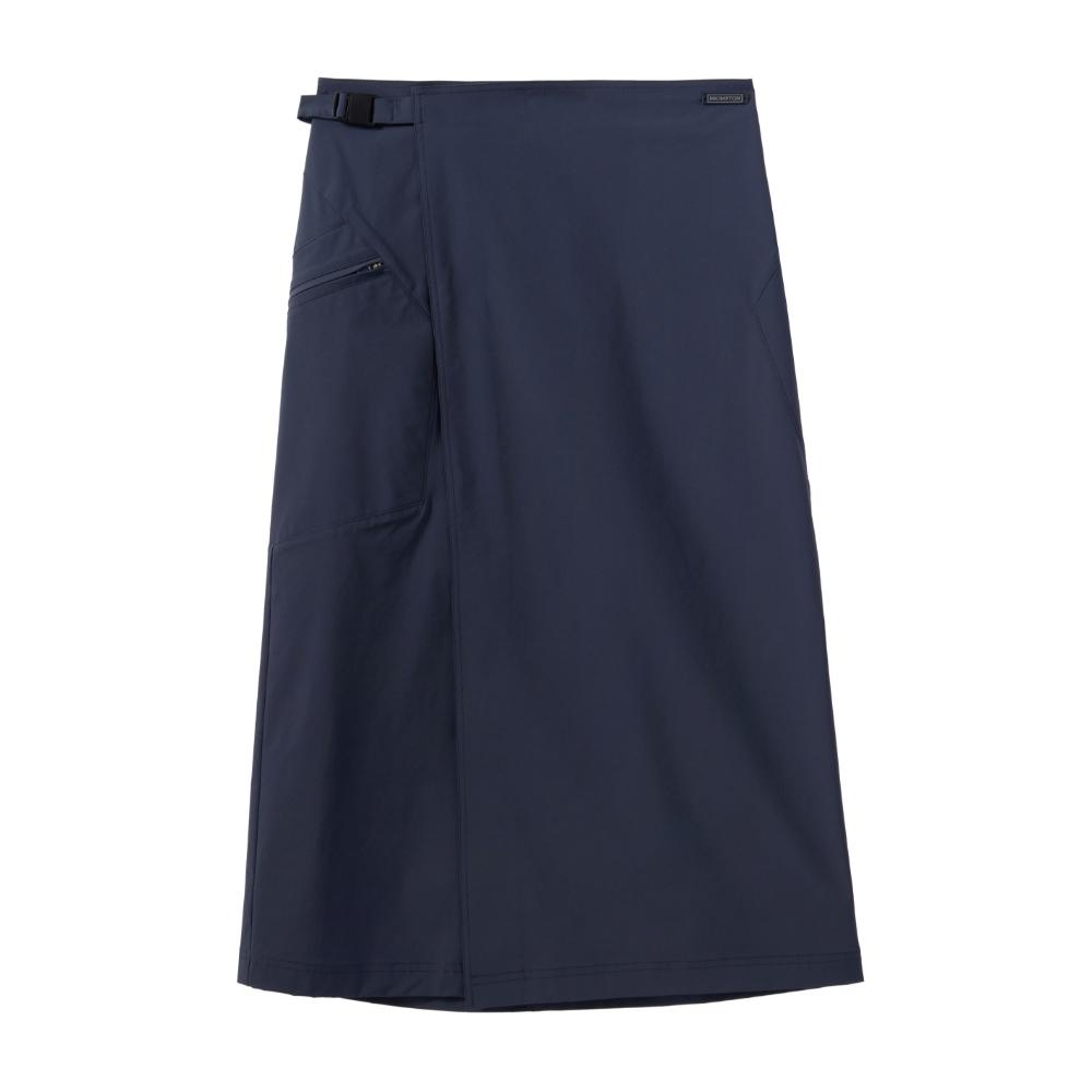 Brompton London W Nylon Set Unbalance Pocket Wrap Midi Skirt - Navy (P242Wsk360)