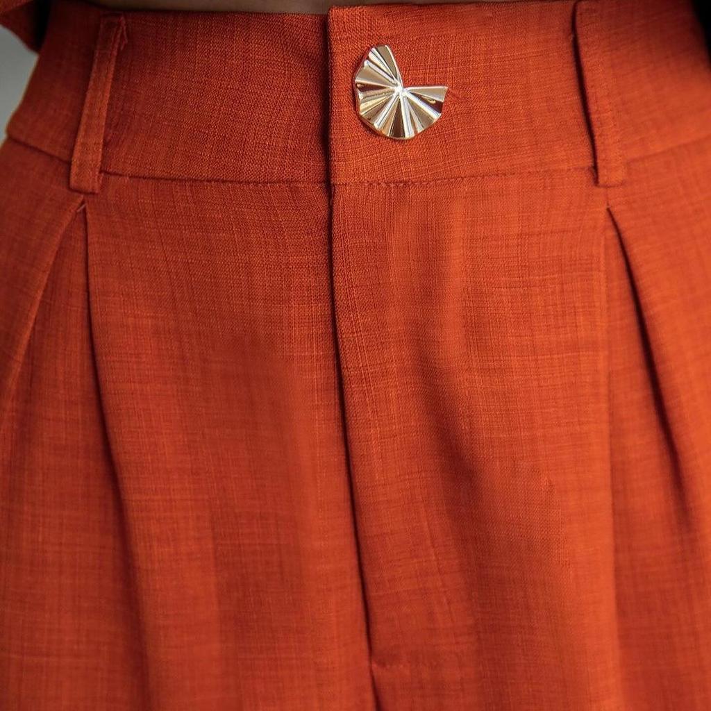 Summer 2024 Women's European & American Round Neck Slim Top and Wide-Leg Pants Set