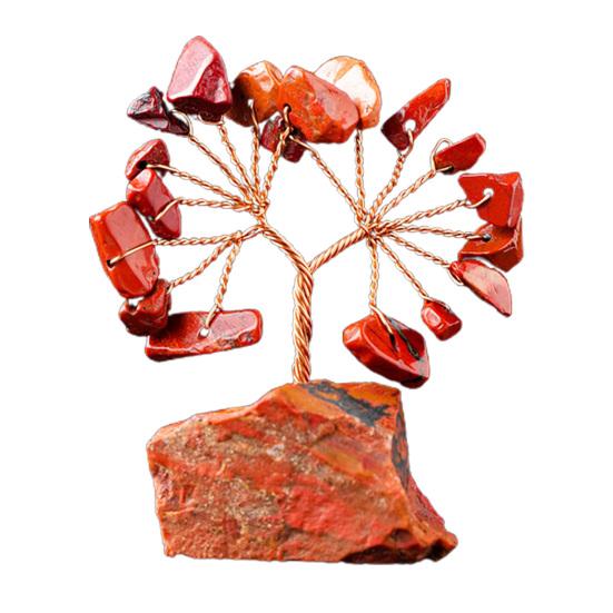 Barevná ozdoba na strom z přírodního kamene se základní pozitivní léčivou energií měděný drát kámen život peníze strom Stolní dekorace Feng Shui Meditace