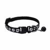 Small Cats Dog Collars With Bell Breakaway Adjustable Dog Puppy Bling Paw Prints