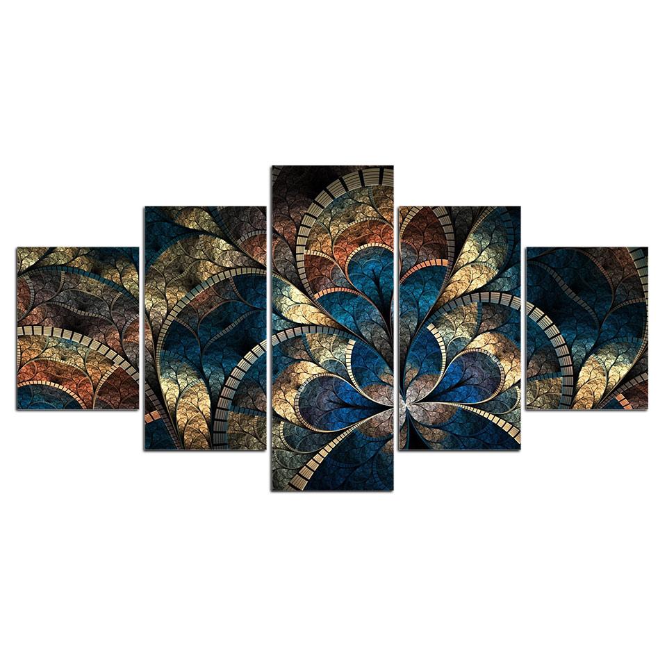 

5 шт. Абстрактные цветы Модульная настенная живопись Холст Плакаты Картины HD Печать Картины Современный домашний декор Гостиная Аксессуары Без рамки 20x35cm*2 20x45cm*2 20x55cm*1 No Frame