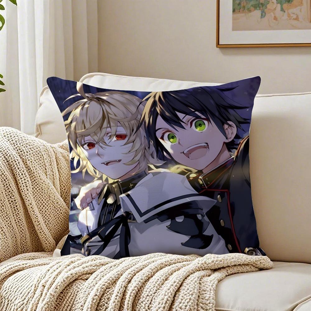 Dark Japanese Anime SSeraph of the End Cushion Cover Pillowcase Antidustmite living Room Sofa Decor Cushion Room