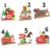 1Pc Creative Wooden Christmas Decorations DIY Wooden Crafts for Christmas Tabletop Decorations for New Year Gifts