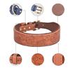 Leather Collar Wide Dog Collars Comfortable Padded Collar for Medium Small Dogs