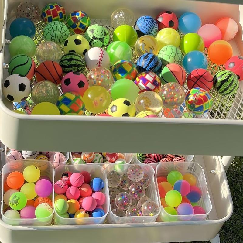 15-30PCS/Set Elastic Balls Mini Colorful Bouncy Ball 25mm Size Chasing Bouncing Interactive Game Prop for Pet Cat Dog Favors ZYF