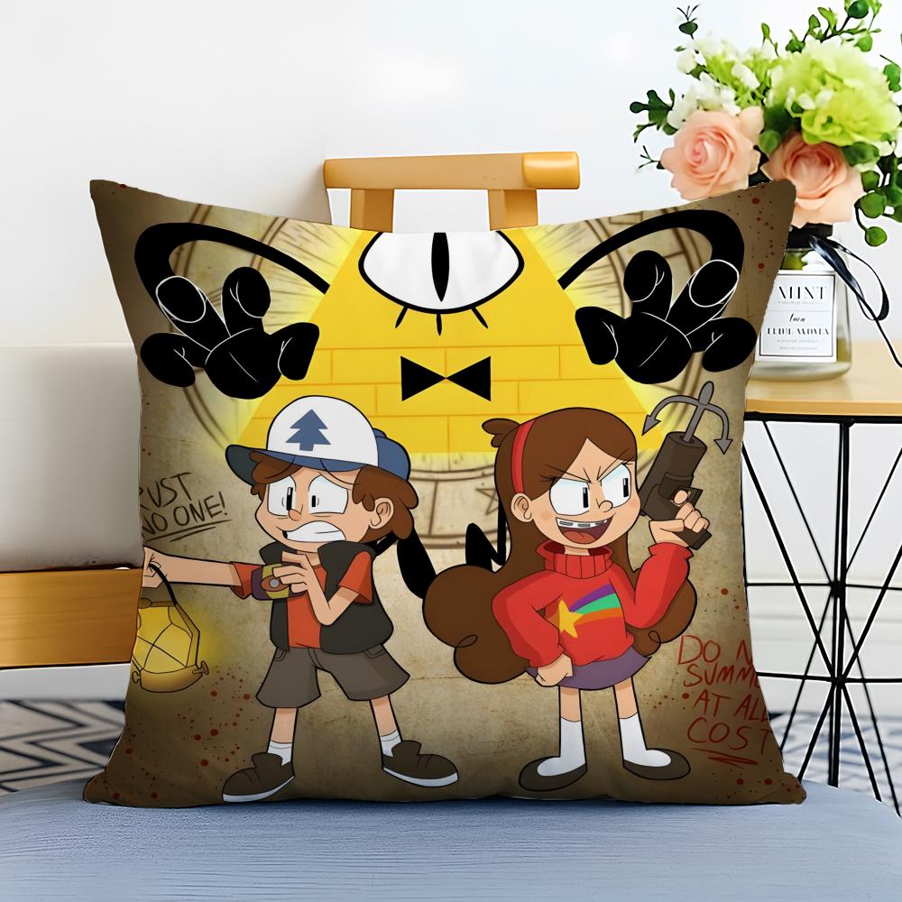 Gravity Falls Cushion Cover Washable Linen comfort Soft for Sofa Bed Cozy Home Room Decor