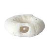 Plush Cat Tunnel Bed with Hanging Balls Washable Indoor Kittens Donut Tunnel Toy Small Large Cats Pets Round Peekaboo Cave Play Tunnel Pet Supplies