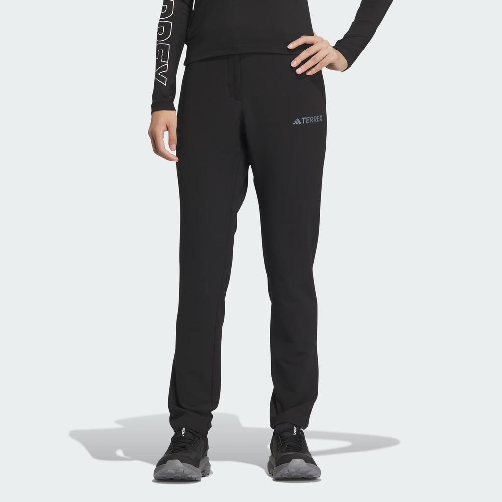 Adidas Shell Pants Solid Color Logo Outdoor Soft Shell Sports Long Pants Women Pants Black IS8916