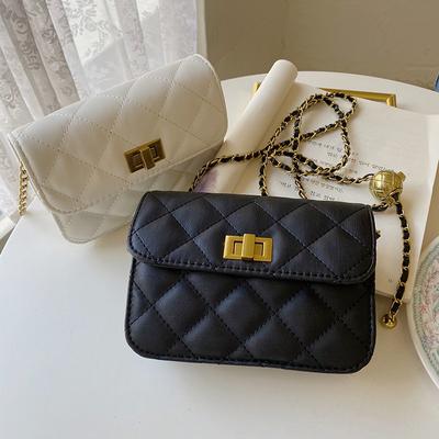 New Leather Crossbody Bags Simple Rhombic Sewing Cell Phone Shoulder Bags Fashion Small Square Bags Handbags for Women
