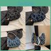 Chic 2024 Summer Small Square Bag With Zipper Closure Retro Style In Deep Blue