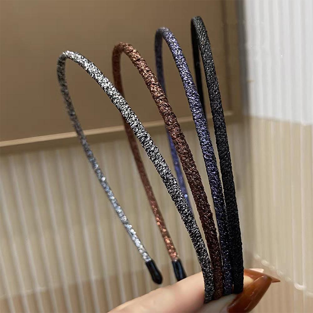 2 Stück Elegantes Europäisches und Amerikanisches Minimalistisches Superfeines Haarband Stirnband für Frauen Mädchen Retro Haarbänder Haaraccessoires