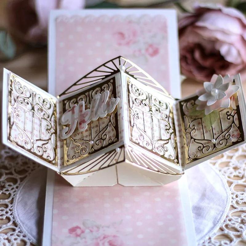 Pop-up Mechanism Card Metal Carbon Steel Knife Mold DIY Handmade Flower Cutting Knife Mold Template