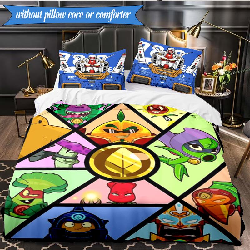 Vibrant Battle Zombies 3pcs K-pop music group Bedding set,Ideal for Bedroom, Dormitory,Including Duvet Cover And 2pcs Pillowcases,Fan gifts