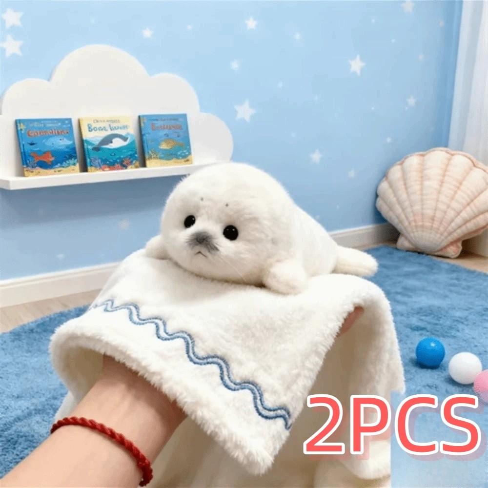 2 Pcs Baby Seal Seal Doll Soft Material Bag Pendant Cartoon Plush Toy  Gift Giving