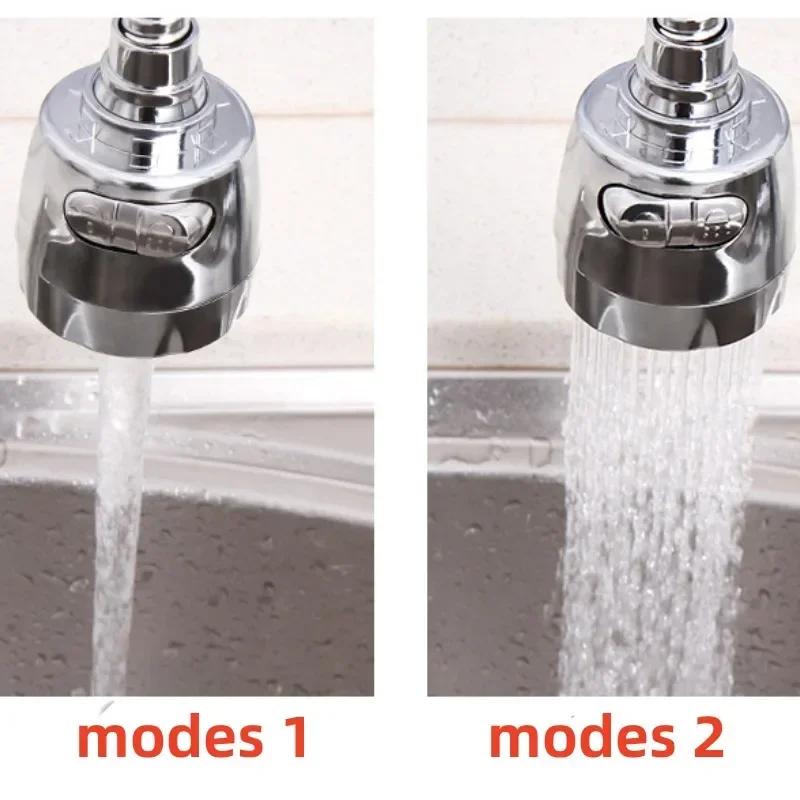 Kranforlenger 360° Justering Roterende Kran Vaskfilter Vannbobler Vannsparende Anti-Sprut Verktøy Kjøkken Bad Rekvisitter