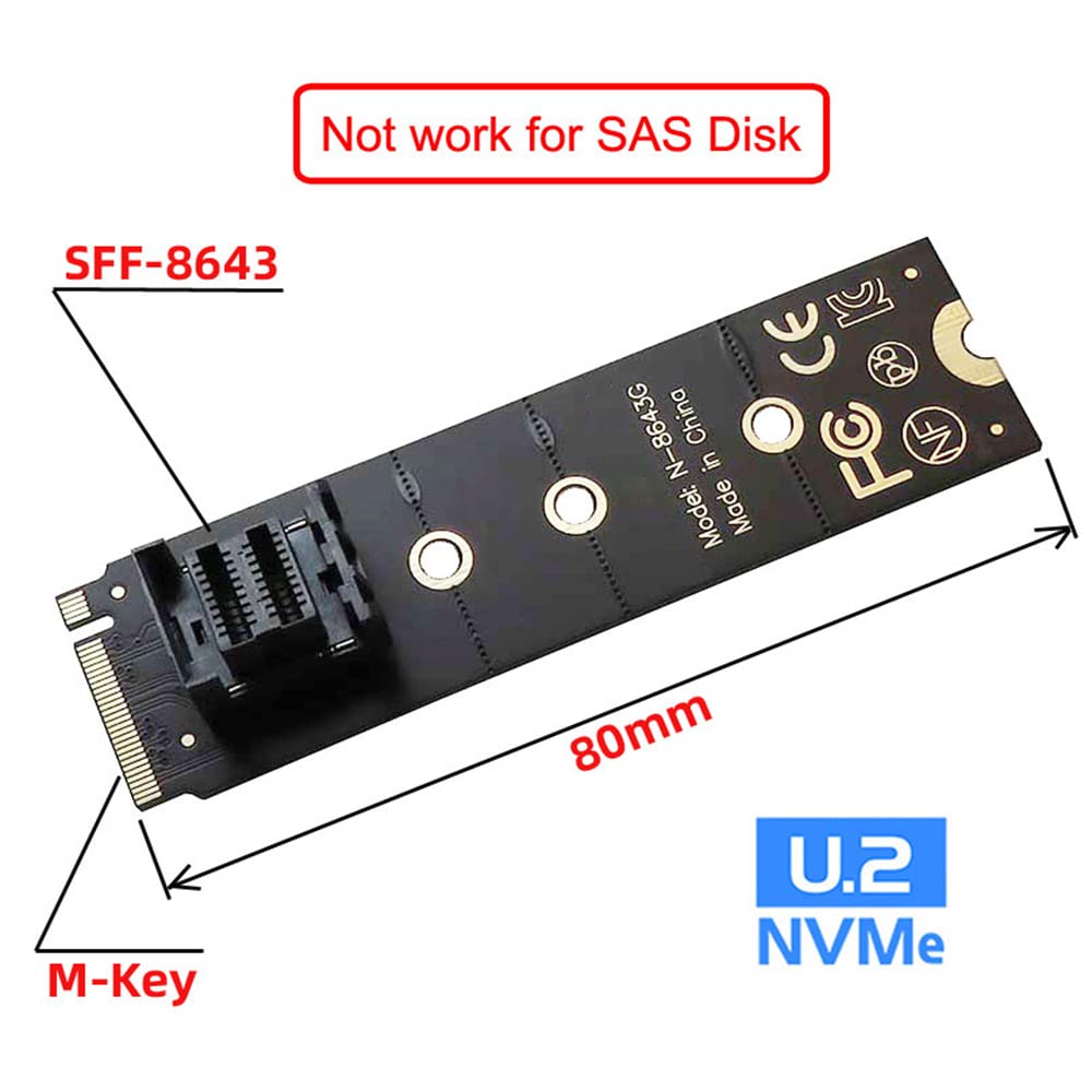 NFHK 22x80mm Kit NVME SSD Adapter for Motherboard SSD 750 P3600 P3700 Mini SAS HD U.2 SFF-8639 PCIe4.0 M.2 SFF-8643