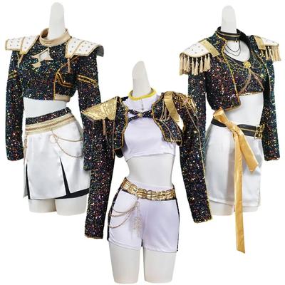 Kids Girls K-pop Rumi Zoey Mira Cosplay Fantasy Costume Disguise for Child Roleplay Outfits Halloween Carnival Suit