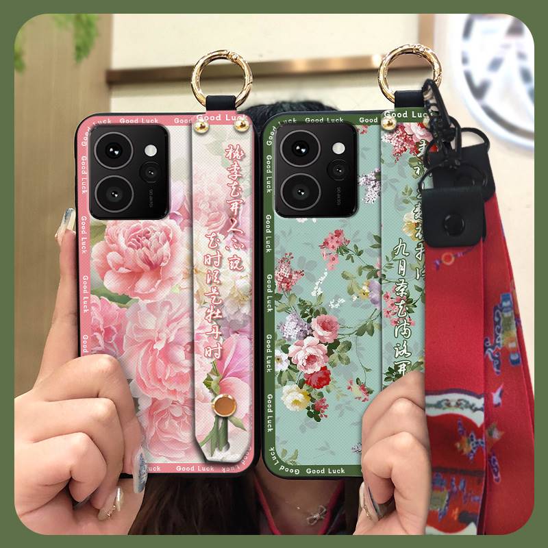 Anti-dust Silicone Phone Case For Nokia HMD Skyline Wrist Strap Durable Ring Kickstand Protective Fashion Back Cover