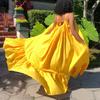 Maxi Dress Backless Casual Floor-length Solid Color Big Swing Strap Pocket Sling Dress for Beach