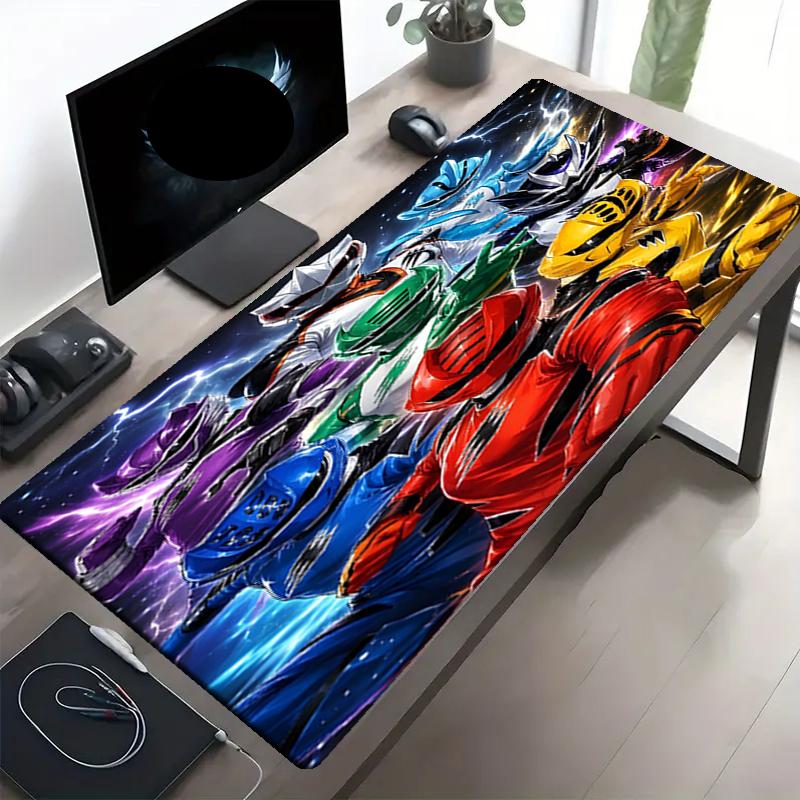 Mighty Morphin Power Rangers Print Mouse Pad, Anti‑Slip Desktop keyboard Mat, for PC Laptop Gaming Working Daily Use, Cool Festival Surprise Gift