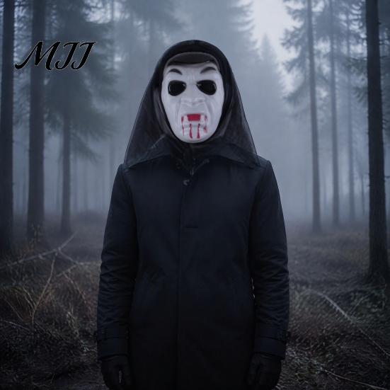 Maschera Fantasma Divertente per Scherzi di Halloween, Maschera Urlante Horror con Cappuccio Accessorio per Costume Casa Infestata, Spaventosa per Feste Cosplay,