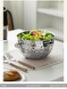 Multi-Purpose Hammered Stainless Steel Bowl for Mixing, Salads, Desserts, and More