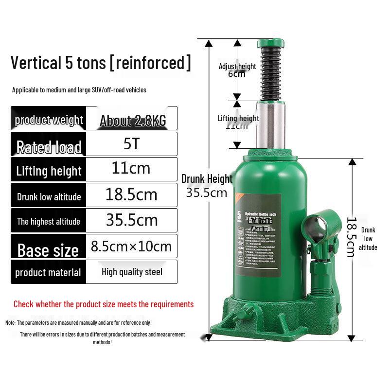 Hydraulic Vertical Jack for Passenger Cars/Sedans - New Model