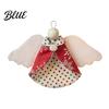 Winter Theme Party Supplies Fabric Angel Hanging Ornament Christmas Tree Decor Polka Dot Classroom Favors Ornament for Window Mantel Home