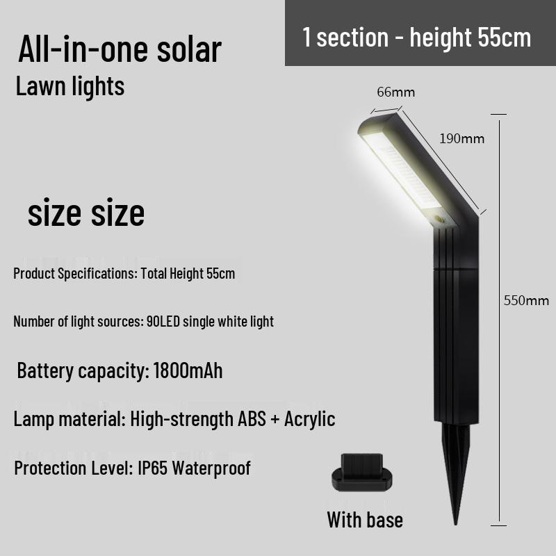 Waterproof Solar Outdoor Garden Lamp for Courtyard, Villa, Lawn, and Aisle