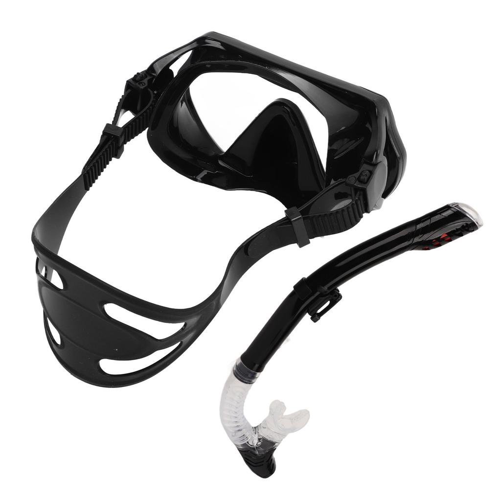 Adults Adjustable Snorkeling Set Snorkel Goggle Breathing Tube Set Adults Snorkeling Gear for Swimming Training