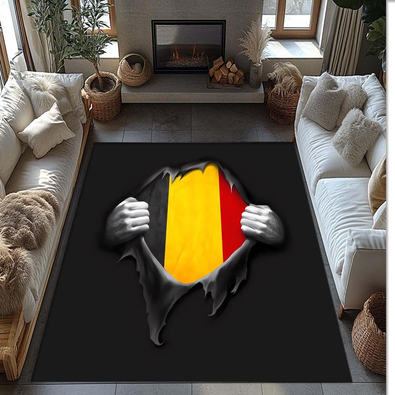Germany national football team Printed Flannel Area Rug Non Slip Soft Polyester Floor Carpet Indoor Decor Mat for Bedroom Living Room Sofa