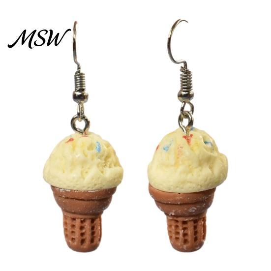 Fashion Earrings 1 Pair Cute Ice Cream Dangle Earrings, Fun Imitation Women Food Drop Summer Jewelry Gifts for Girls Lightweight