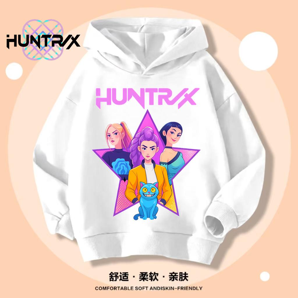 Felpe con cappuccio K-pop Demon Hunters Ragazzi Ragazze Manica Lunga Capispalla Saja Stampa Ragazzi Cappotto con Cappuccio per Bambini Moda Pullover Top per Bambini