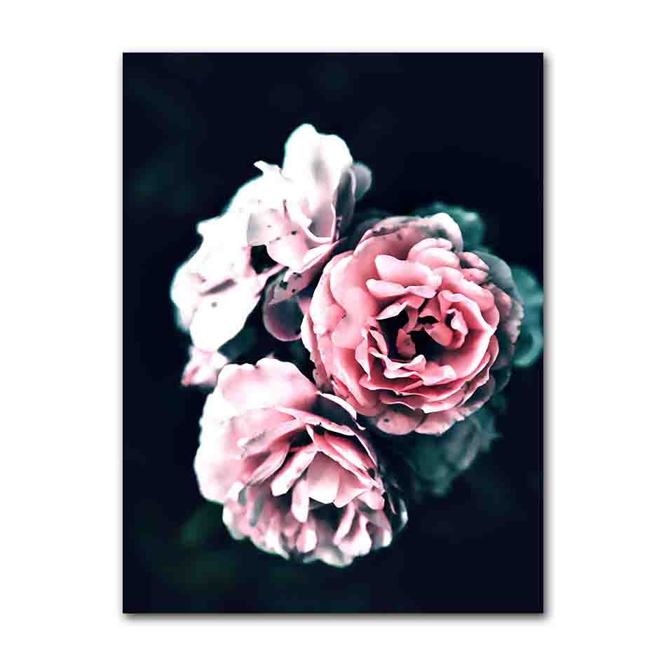 Skandinavisches rosa weißes Blumen-Blatt-Pflanzen-Poster, nordischer botanischer Druck, Leinwand-Malerei, Wandkunst, Dekoration, Bild, Heimdekoration