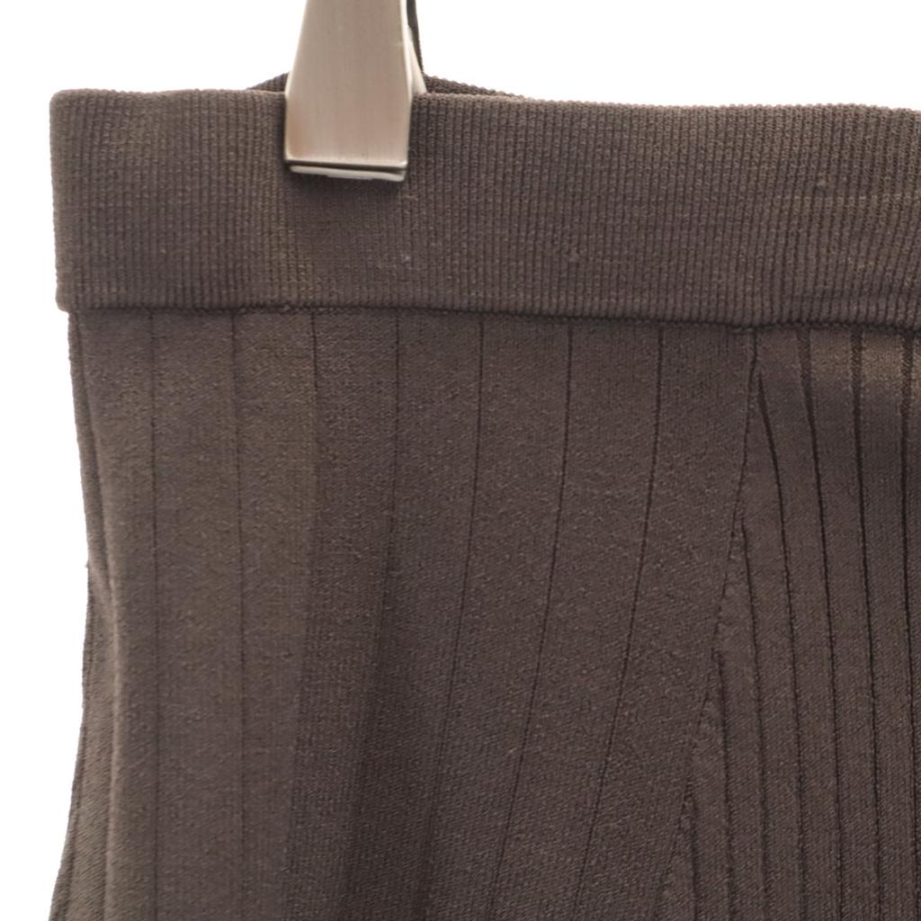 Theory Mimole Length Rib Knit Tight Skirt S Brown Women Used
