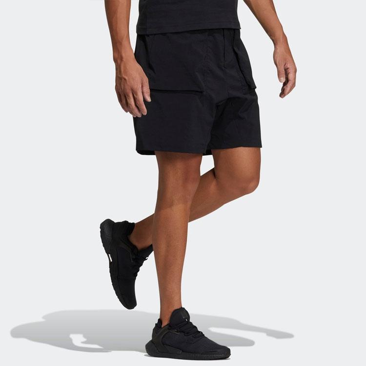 Adidas Large Pocket Plain Sports Shorts Men Bottoms Black GN0787