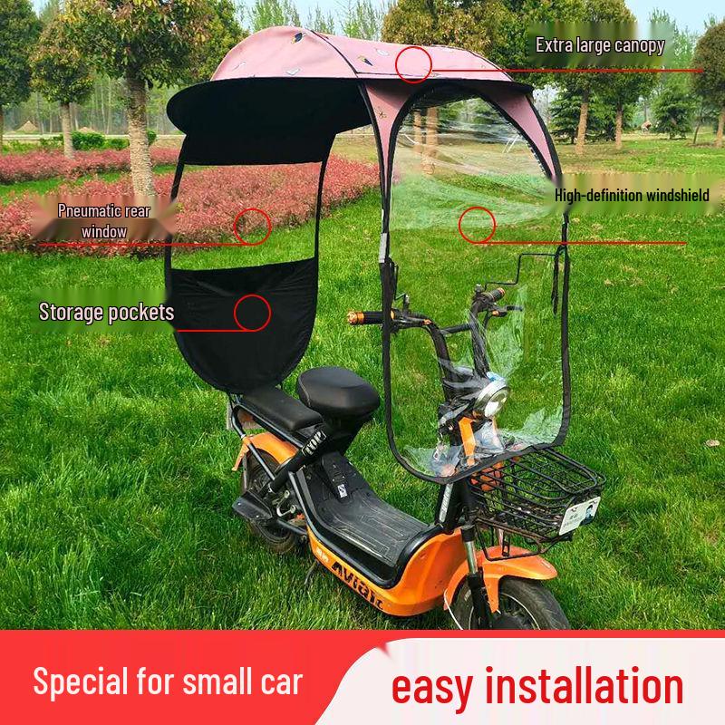 Kompaktes Elektrofahrrad-Verdeck: Verdickte Sonnen-, Regen- und Windschutzhülle