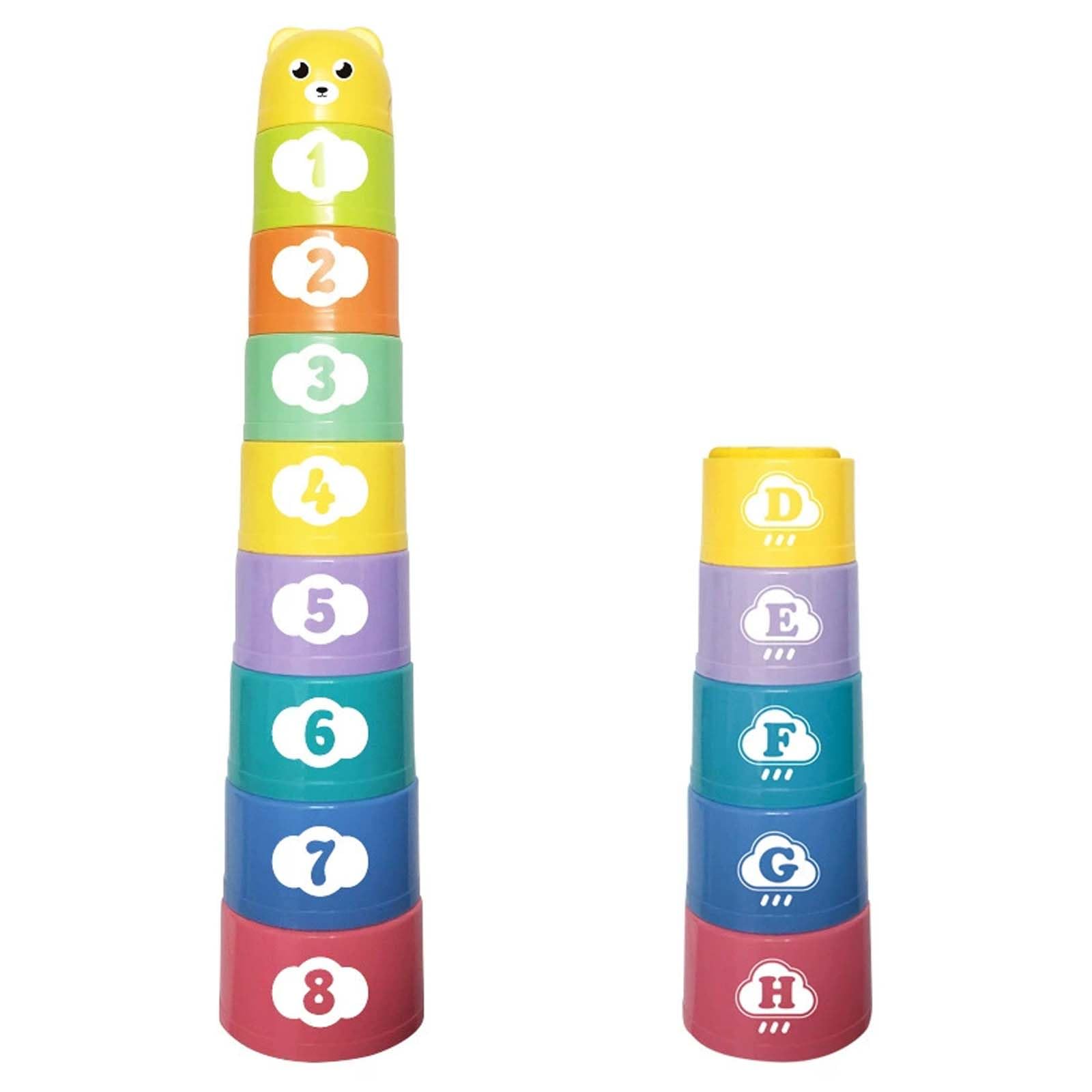 

EsiFare Stacking Cups of Cup Stacking Set Пластиковые стекирующие стаканчики для малышей Stacking Cups Stacking Blocks Детские развивающие игрушки Различие размеров