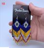 String Beads Beaded Handmade Bohemian Long Statement Tassel Earrings Beaded Earrings