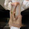 Yogodlns Large Straw Beach Bag with Zipper Summer Shoulder Bag Handbag Hobo Bag Shoulder Purse for Women Travel Vacation
