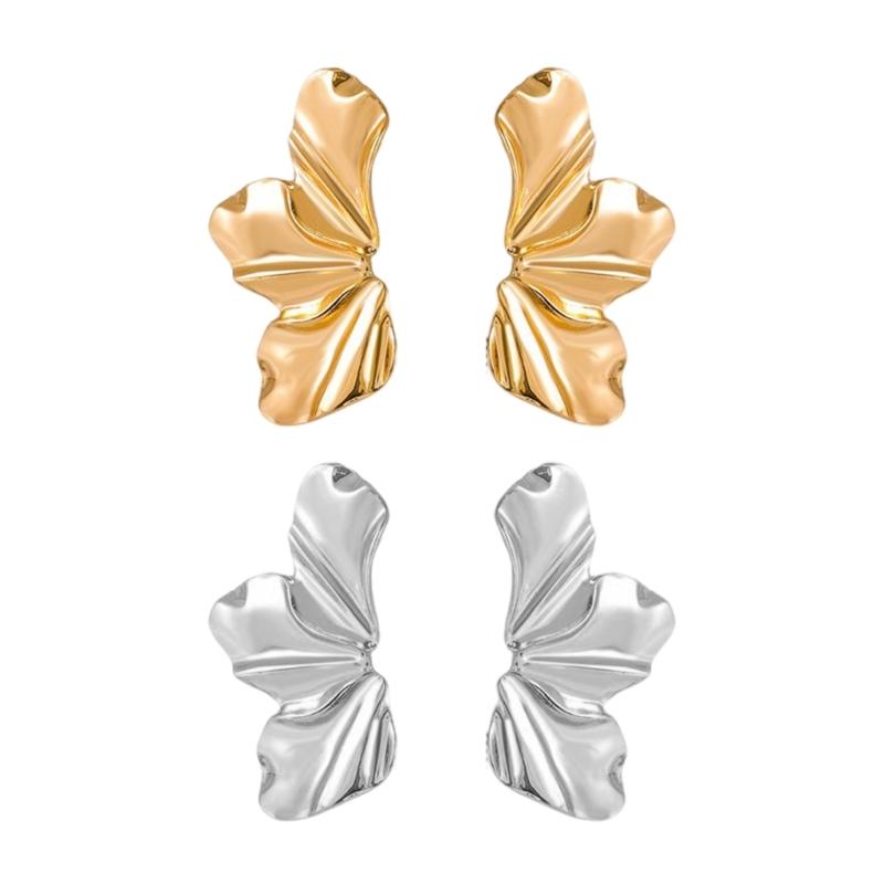 Elegant Irregular Petal Earrings for Women Featuring Alloy Materials Portable for Daily Wear And Special Occasions