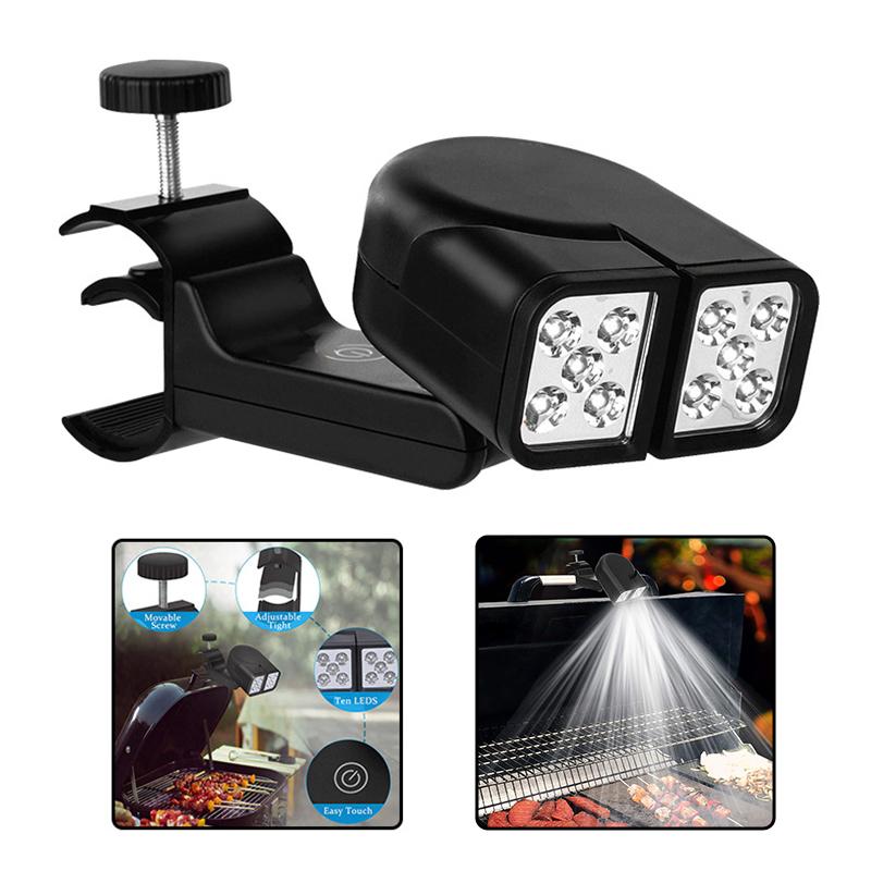 Barbecue Grill Light-Touch Switch 10 High-density LEDs BBQ Light-Heat Resistant Grilling Accessories Handle Mount